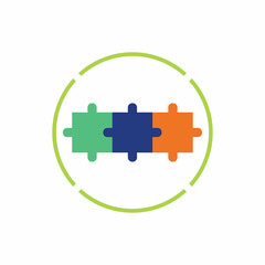 Obraz premium Puzzle vector icon illustration background