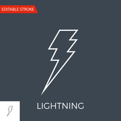 Lightning Vector Icon