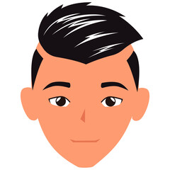 man face cartoon characters. Cartoon shocked male character vector illustration.
