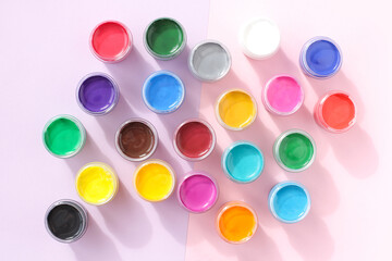 Multicolored gouache.