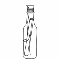 message - letter - mail in a bottle. vector