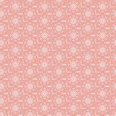 Seamless background  retro aboriginal traditional art textile pattern curve cross frame round dot flower