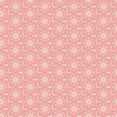 Seamless background  retro aboriginal traditional art textile pattern curve cross frame round dot flower