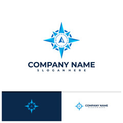 Compass logo vector template, Creative Compass logo design concepts