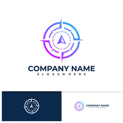 Compass logo vector template, Creative Compass logo design concepts