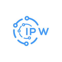 IPW technology letter logo design on white  background. IPW creative initials technology letter logo concept. IPW technology letter design.