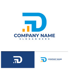 Letter F D logo vector template, Creative F D logo design concepts