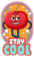 Apple cartoon word expression comic style