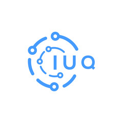 IUQ technology letter logo design on white  background. IUQ creative initials technology letter logo concept. IUQ technology letter design.
