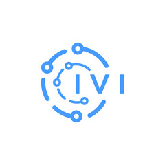 IVI technology letter logo design on white  background. IVI creative initials technology letter logo concept. IVI technology letter design.
