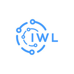 IWL technology letter logo design on white  background. IWL creative initials technology letter logo concept. IWL technology letter design.
