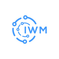 IWM technology letter logo design on white  background. IWM creative initials technology letter logo concept. IWM technology letter design.
