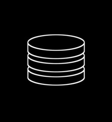 stack of coins illustration on stack of coins Data base symbol