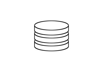 stack of coins Data base symbol