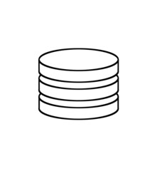 stack of coins Data base symbol