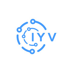 IYV technology letter logo design on white  background. IYV creative initials technology letter logo concept. IYV technology letter design.
