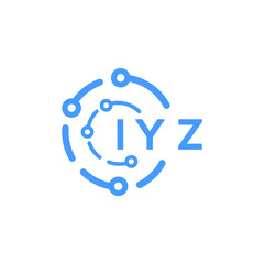 IYZ technology letter logo design on white  background. IYZ creative initials technology letter logo concept. IYZ technology letter design.