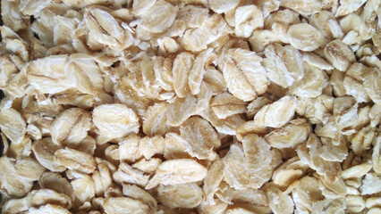 close up of oatmeal flakes in full screen
