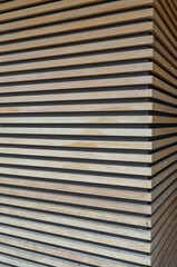 Wooden Strakes on a Building Corner.