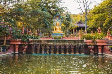 Wat Doi Prachan Mae Tha or Wat Phra That Doi Phra Chan in Lampang, Thailand