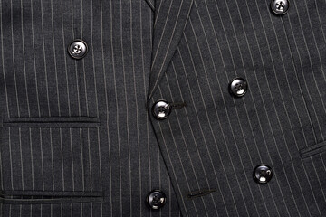Texture of Double Breasted Pinstripe Suit