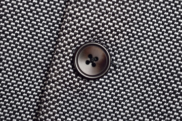 Closeup of Button on Tweed Blazer