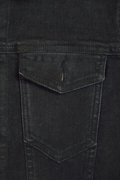 Top View of Denim Jacket Pocket