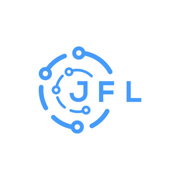 JFL technology letter logo design on white  background. JFL creative initials technology letter logo concept. JFL technology letter design.
