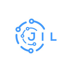 Obraz premium JIL technology letter logo design on white background. JIL creative initials technology letter logo concept. JIL technology letter design. 