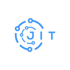JIT technology letter logo design on white  background. JIT creative initials technology letter logo concept. JIT technology letter design.

