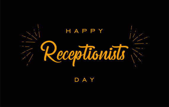 Happy National Receptionists Day, Receptionis Day. Holiday concept. Template for background, banner, card, poster, t-shirt with text inscription