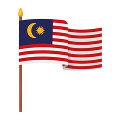 malaysian flag in pole