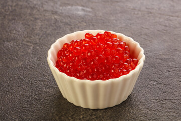 Luxury delicous red salmon caviar
