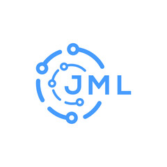 JML technology letter logo design on white  background. JML creative initials technology letter logo concept. JML technology letter design.