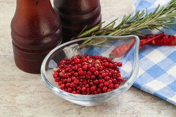 Red pepper corn seeds aroma