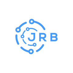 JRB technology letter logo design on white  background. JRB creative initials technology letter logo concept. JRB technology letter design.