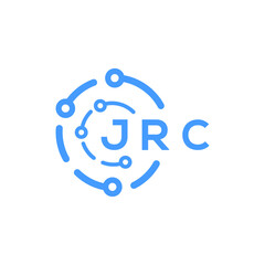 JRC technology letter logo design on white  background. JRC creative initials technology letter logo concept. JRC technology letter design.