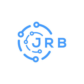 JRB technology letter logo design on white  background. JRB creative initials technology letter logo concept. JRB technology letter design.