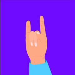 hand showing rock simbol