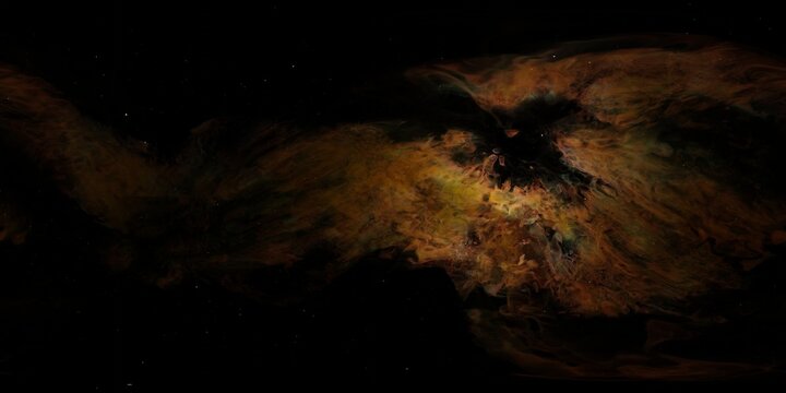 beautiful nebula with stars, 8K 360 degree panorama (colourful 3d environment render map, spherical equirectangular hdri space background)