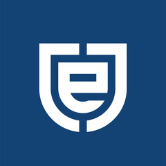 Initial letter E or JEJ logo design template - Vector