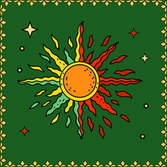 Vintage, retro, antique, hand drawn illustration in vintage style, vector. Great for print, poster, website, banner, fabric