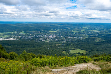 View of the green vale from Mount Greylock, Massachusetts, USA.