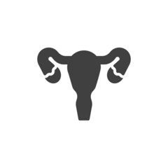 Female reproductive system vector icon