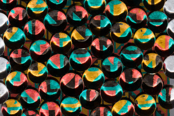 Obraz premium colorful retro wallpaper with 3d glass beads futuristic modern retro wallpaper 