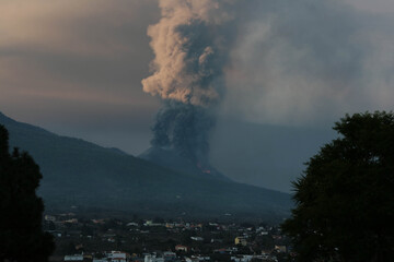 Volcano activity in La Palma