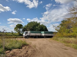 truck on the road