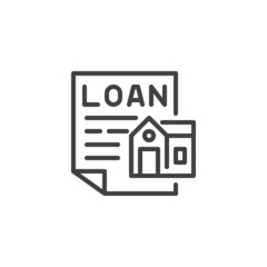 Fototapeta premium Mortgage Loan line icon