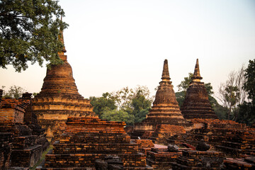 Wat Mahathat buddha and temple in Sukhothai Historical Park