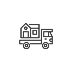 Moving House line icon